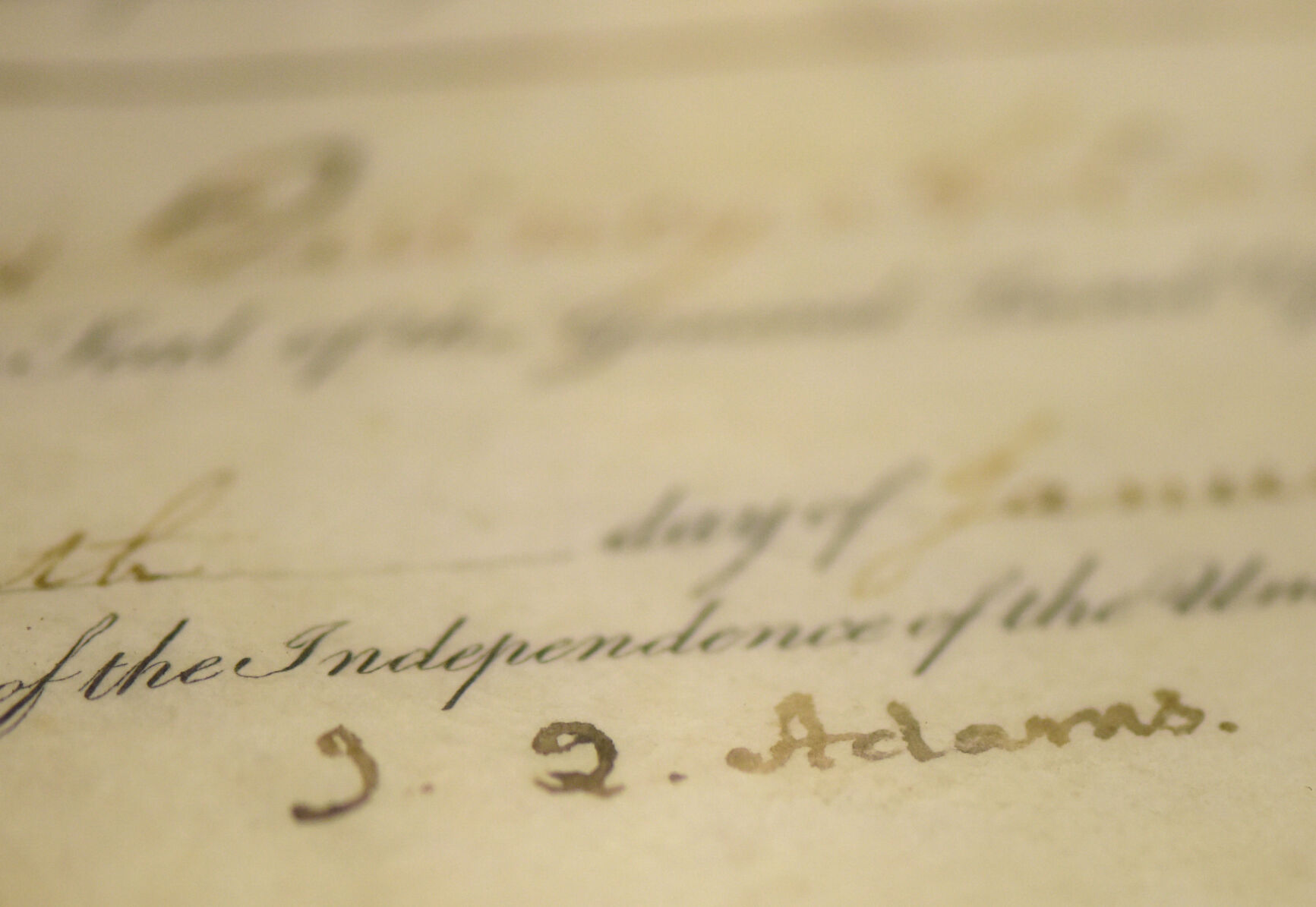 President John Quincy Adams' signature marks a land grant